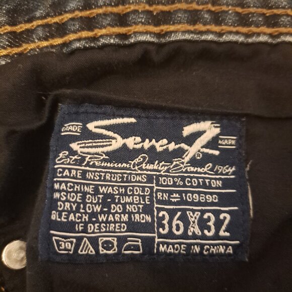 SEVEN7  Men's Straight Fit Medium Wash Denim Jeans Size 36x32 - Picture 12 of 14